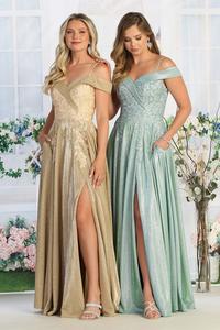 Sweetheart Bezeled Rhinestone Glitter Offset Prom Dress