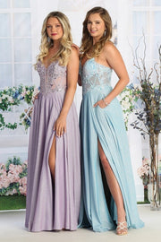 Lace Embellished Strapless Pleated Skirt Party Offset Prom Dress