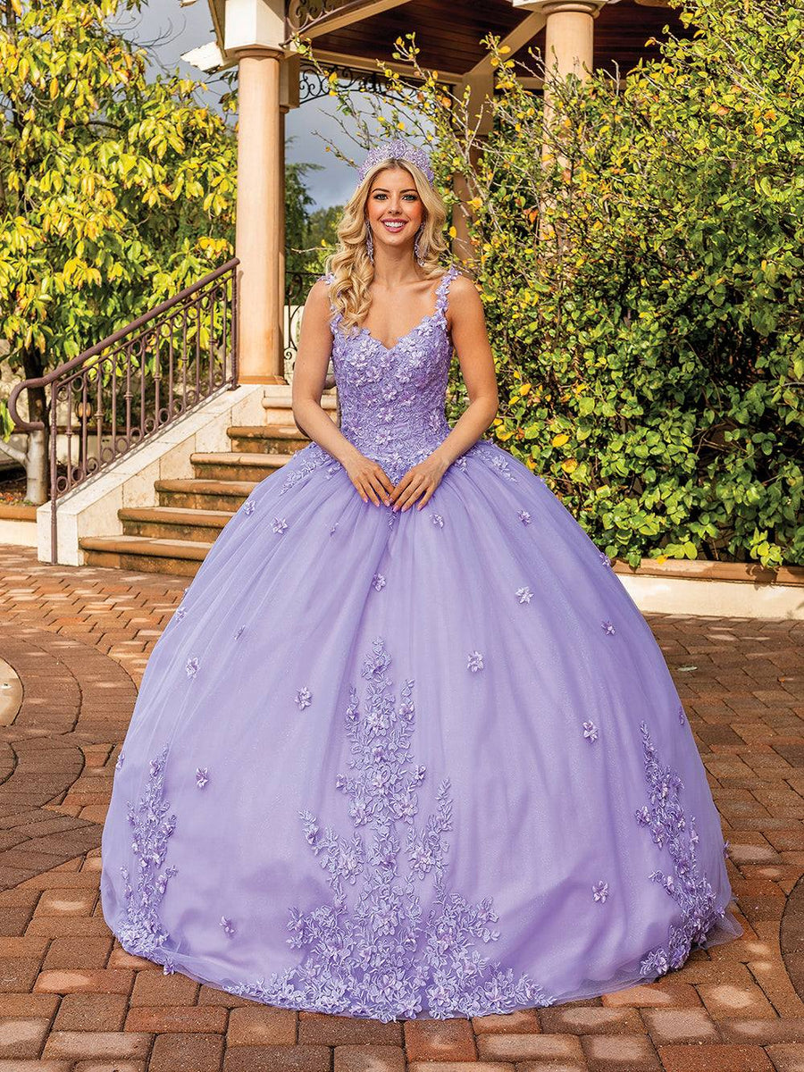 Floral Embroidered V-Neck Quinceanera Ball Gown La Estrellita Fashion Floral Embroidered V-Neck Quinceanera Ball Gown La Estrellita Fashion