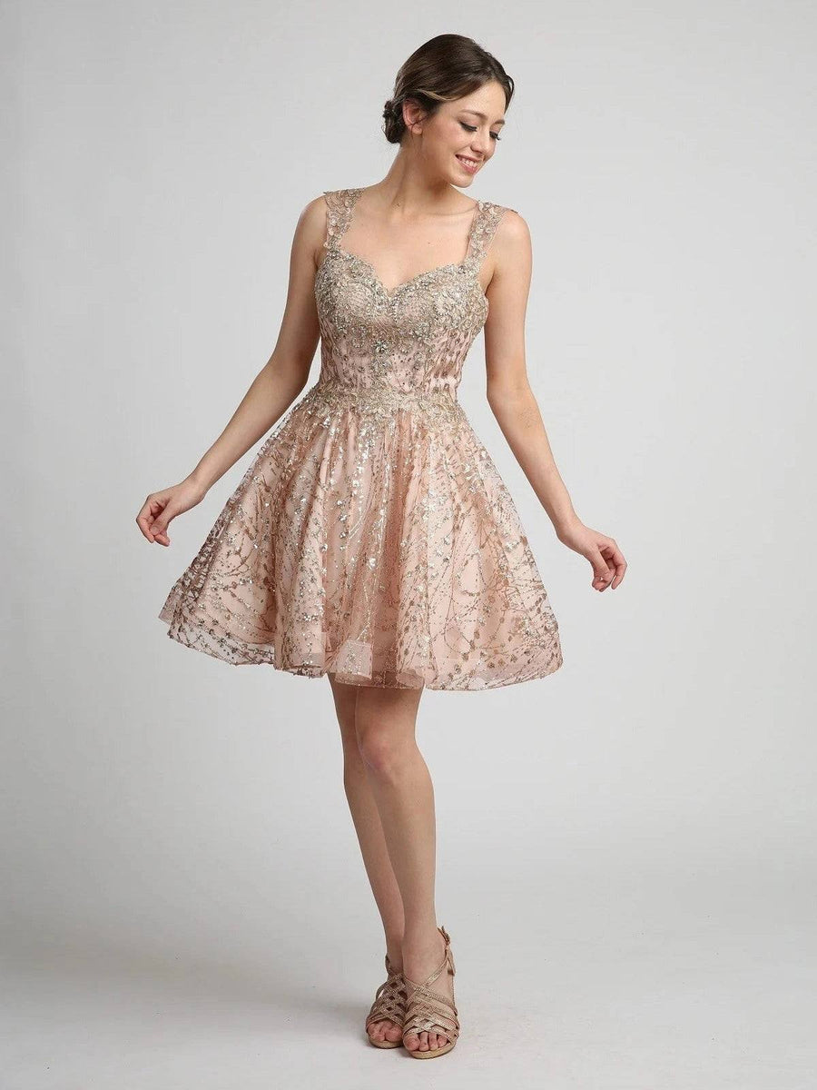 rhinestone party dress Rhinestone Sweetheart Strapped Short Cocktail Party Dress Light Blue / XS