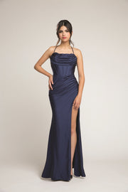 Ruched Fitted Sparkling Classy Offset Prom Dress