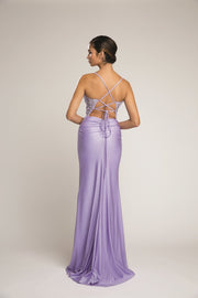 Luminous Mermaid Fitted Spaghetti Strap Prom Dress