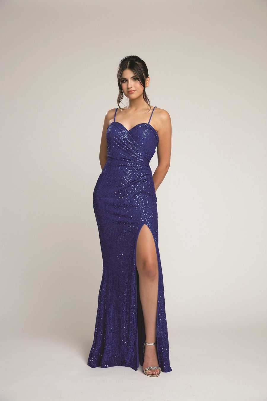 Sparkling Elegant Offset Strapless Prom Dress