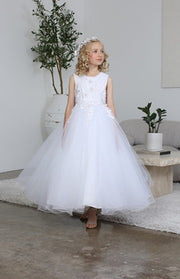 Lace Embroidered Mesh Skirt Flower Girls Dress