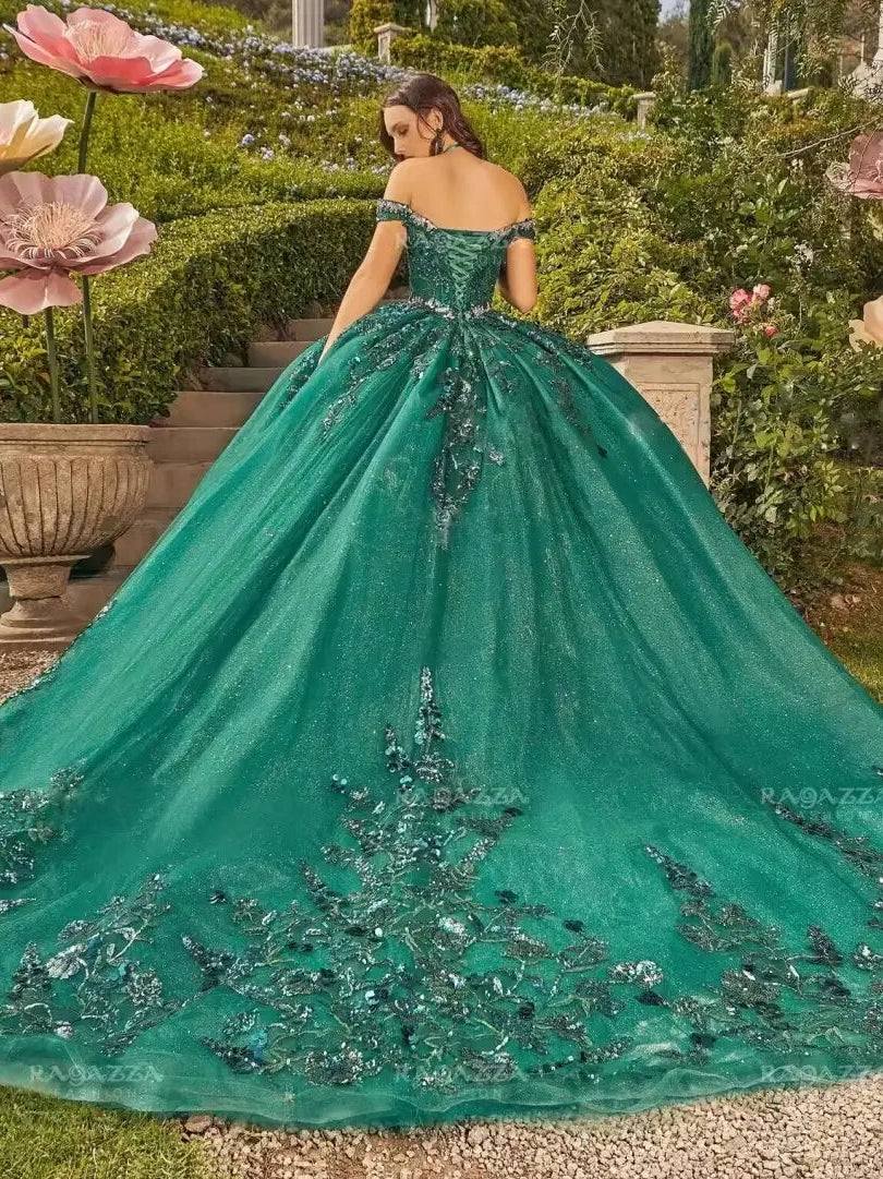 Emerald Sweetheart Off The Shoulder Quinceanera Ball Gown 6 Emerald Sweetheart Off The Shoulder Quinceanera Ball Gown 6