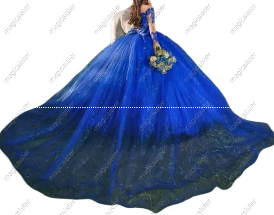 Tulle Layered Quinceanera Ball Gown