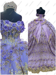 Sparkling 3D Floral Quinceanera Dress