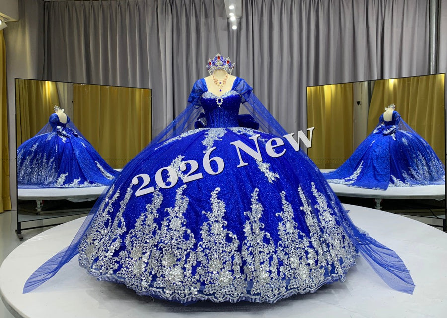 Floral 2026 Quinceañera Ball Gown with Embroidery & Full Skirt Multi-Color 15 Anos Dres