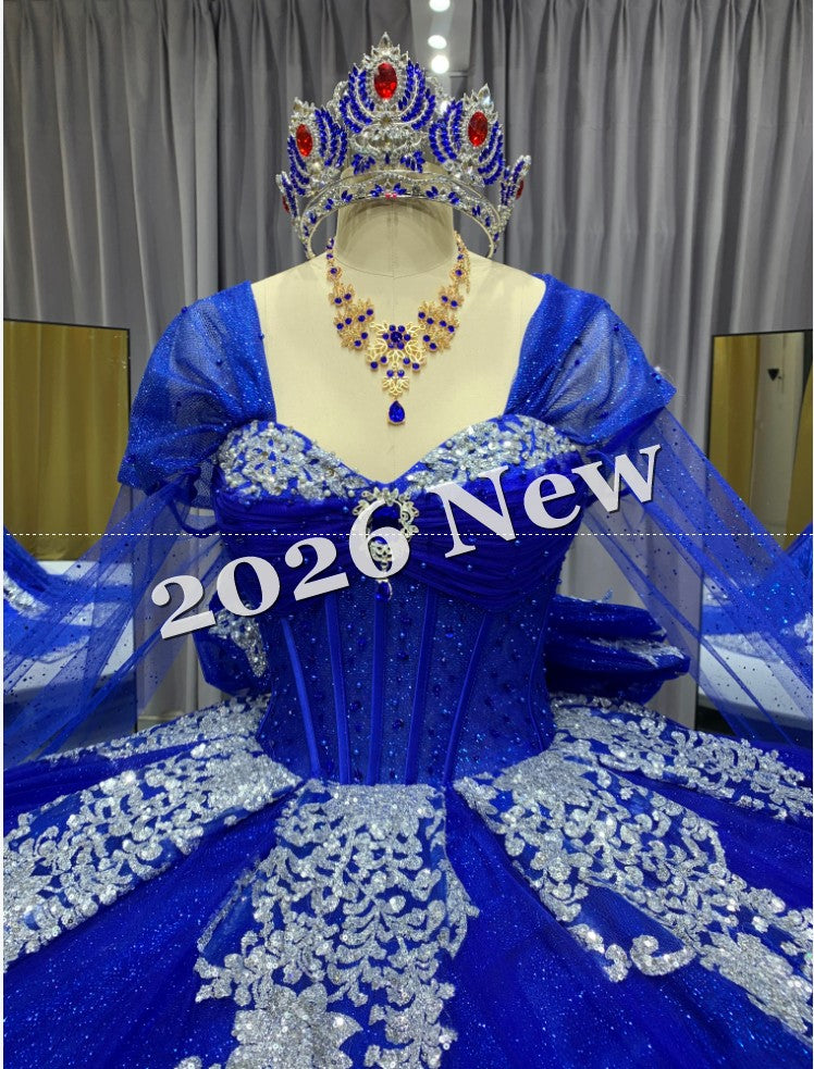 Floral 2026 Quinceañera Ball Gown with Embroidery & Full Skirt Multi-Color 15 Anos Dres