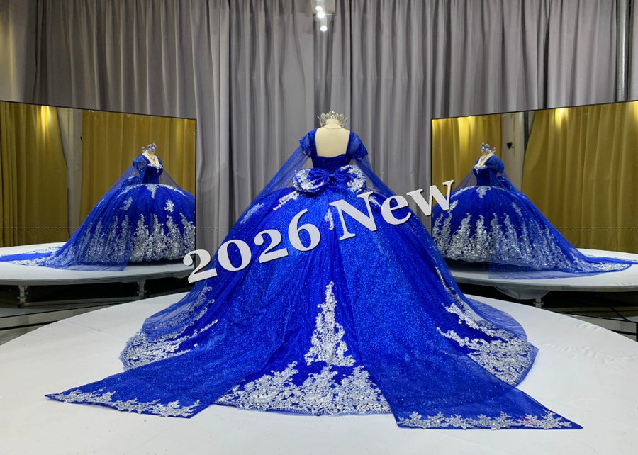Floral 2026 Quinceañera Ball Gown with Embroidery & Full Skirt Multi-Color 15 Anos Dres