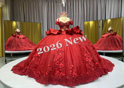 Floral 2026 Quinceañera Ball Gown with Embroidery & Full Skirt Multi-Color 15 Anos Dres