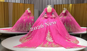 Floral 2026 Quinceañera Ball Gown with Embroidery & Full Skirt Multi-Color 15 Anos Dres