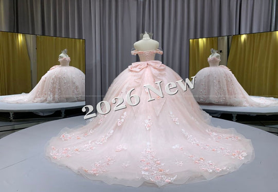 Floral 2026 Quinceañera Ball Gown with Embroidery & Full Skirt Multi-Color 15 Anos Dres