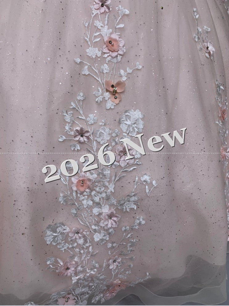 Floral 2026 Quinceañera Ball Gown with Embroidery & Full Skirt Multi-Color 15 Anos Dres