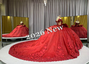 Floral 2026 Quinceañera Ball Gown with Embroidery & Full Skirt Multi-Color 15 Anos Dres