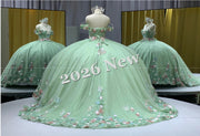 Floral 2026 Quinceañera Ball Gown with Embroidery & Full Skirt Multi-Color 15 Anos Dres