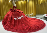 Floral 2026 Quinceañera Ball Gown with Embroidery & Full Skirt Multi-Color 15 Anos Dres